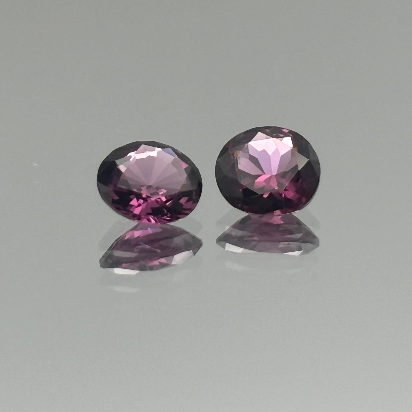 Reddish Pink Spinel - Color Matching Pair 1.92 Carats - Spinel Gem Therapy